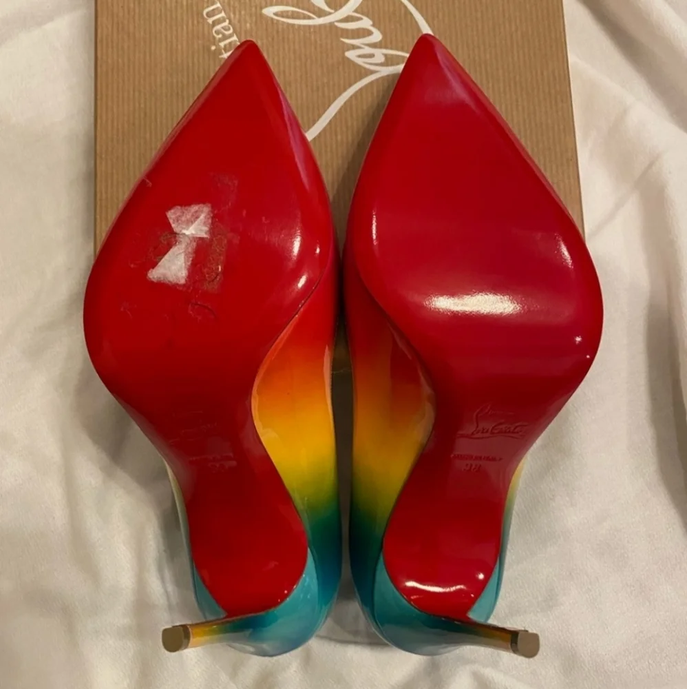 Christian Louboutin Vibrant Multicolor Stiletto Heels - Picture 5 of 7